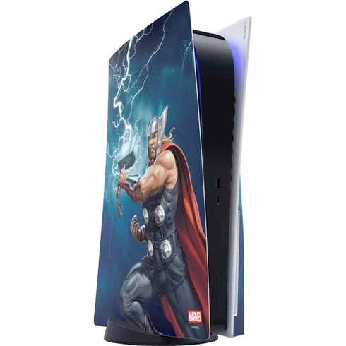 Marvel Thor Thor and Mjolnir PS5 Console Skin